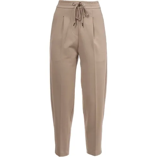 Elastic Waist Knit Pants , female, Sizes: XS - Le Tricot Perugia - Modalova