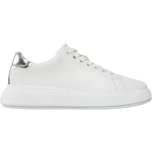 Erhöhte Cupsole Schnürleder Sneakers , Damen, Größe: 37 EU - Calvin Klein - Modalova