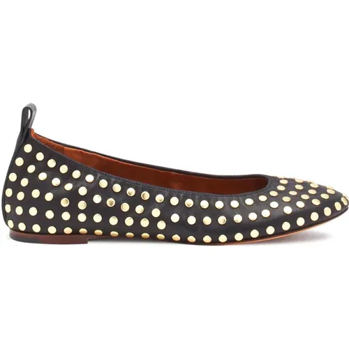 Schwarze gesteppte Ballerina-Flats , Damen, Größe: 36 EU - Lanvin - Modalova