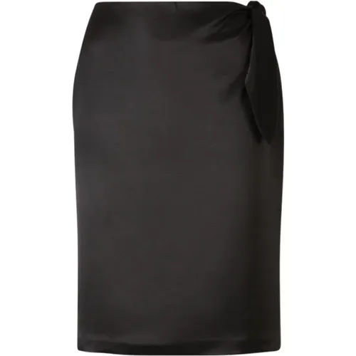 Straight Skirt with Waist Tie , female, Sizes: L, M - Saint Laurent - Modalova