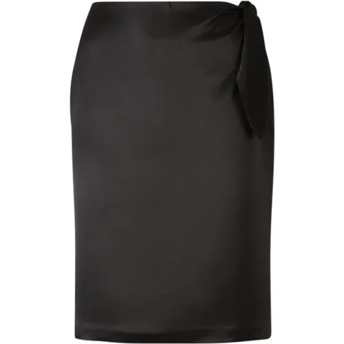 Straight Skirt with Waist Tie , female, Sizes: M - Saint Laurent - Modalova