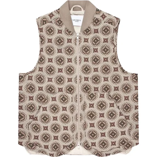 Jacquard Mercure Vest , male, Sizes: L, M, XL, S - Les Deux - Modalova