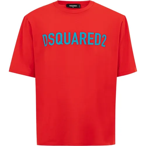 Rotes Oversize T-Shirt Dsquared2 - Dsquared2 - Modalova