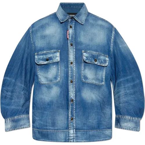 Denim shirt , female, Sizes: S, 2XS - Dsquared2 - Modalova