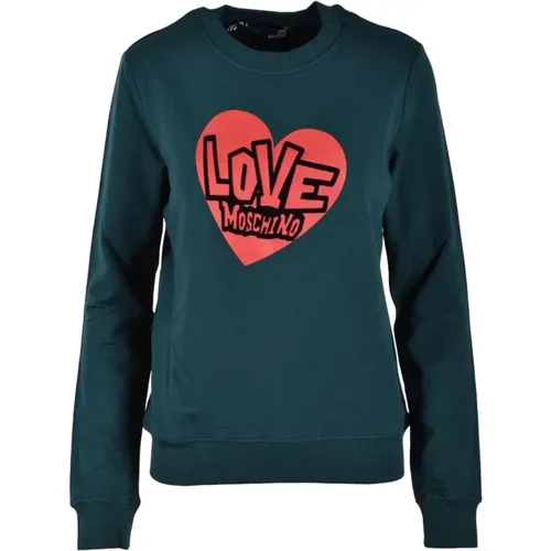 Modal Baumwolle Elasthan Pullover , Damen, Größe: 2XS - Love Moschino - Modalova