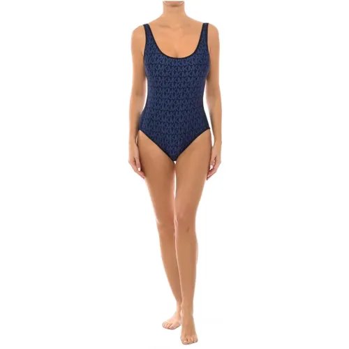 Classic Swimsuit with Minilogo Print , female, Sizes: M, XS, L, S - Michael Kors - Modalova