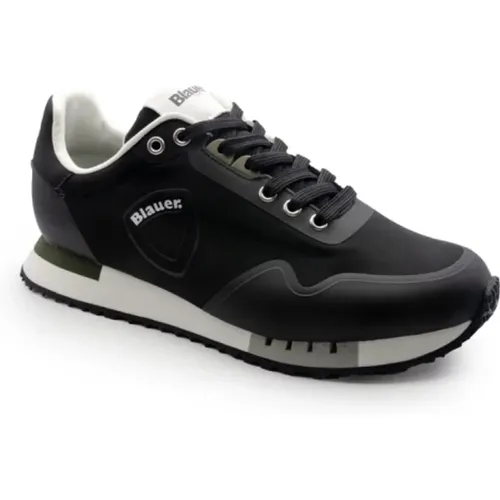 Fabric and Leather Shoes S4Dexter01/Rip , male, Sizes: 10 UK, 11 UK, 9 UK - Blauer - Modalova