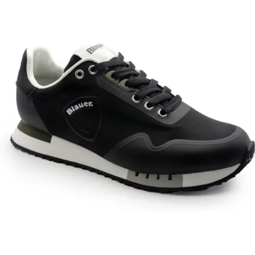 Fabric and Leather Shoes S4Dexter01/Rip , male, Sizes: 10 UK, 11 UK, 9 UK, 7 UK, 6 UK - Blauer - Modalova