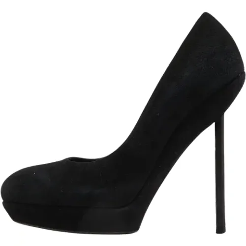 Pre-owned Suede heels , female, Sizes: 4 UK - Yves Saint Laurent Vintage - Modalova