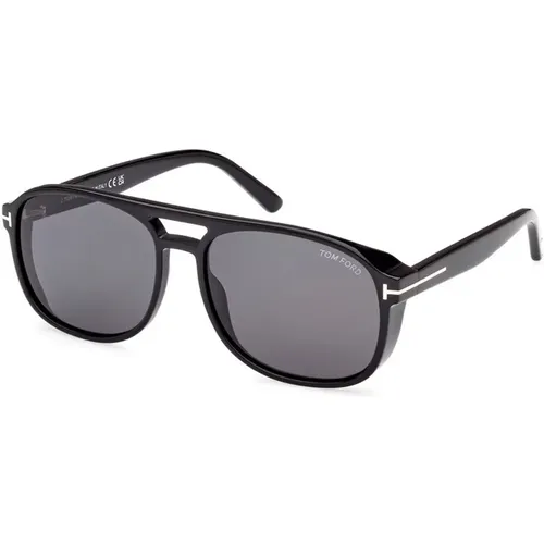Aviator Sunglasses in Grey 01A , male, Sizes: 58 MM - Tom Ford - Modalova