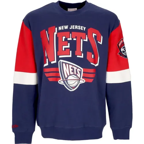 NBA All Over Crew Sweatshirt , Herren, Größe: L - Mitchell & Ness - Modalova