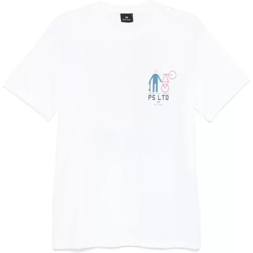 T-Shirt mit Grafikdruck und Rundhalsausschnitt , Herren, Größe: M - PS By Paul Smith - Modalova