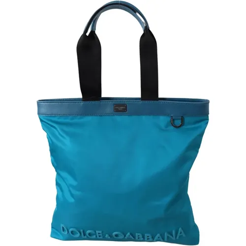 Blau Logo Damen Einkaufstasche - Dolce & Gabbana - Modalova
