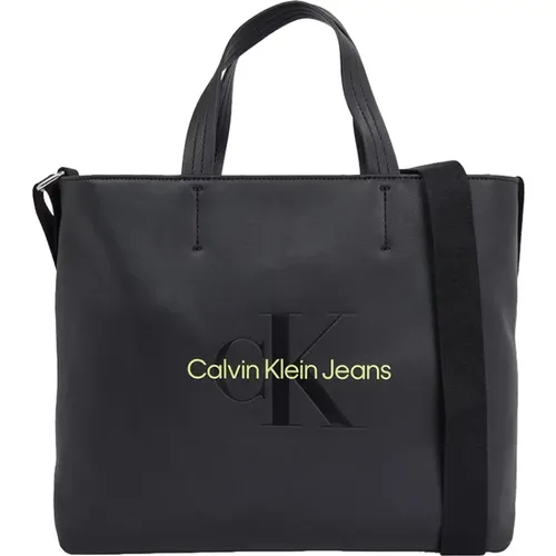 Multicolor Handtasche, Modernes Design, Geräumig , Damen, Größe: ONE Size - Calvin Klein - Modalova