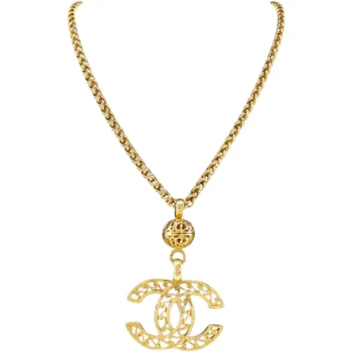 Pre-owned Metal necklaces , female, Sizes: ONE SIZE - Chanel Vintage - Modalova