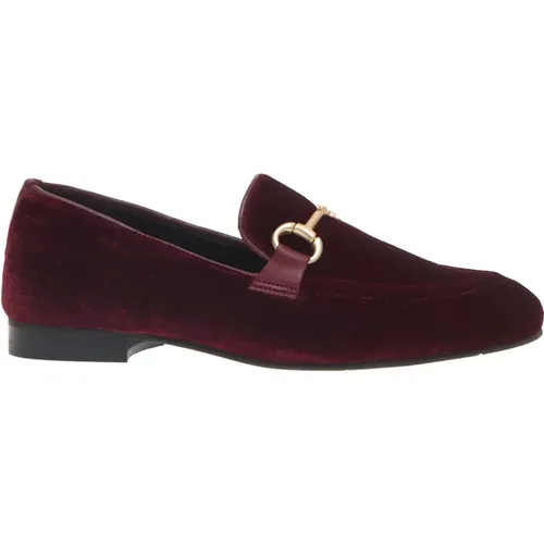 Velvet Bordeaux Loafer , female, Sizes: 5 1/2 UK, 5 UK - Poesie Veneziane - Modalova