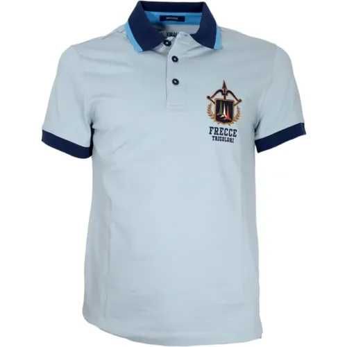 Herren Jacquard Kragen Piqué Polo , Herren, Größe: M - aeronautica militare - Modalova