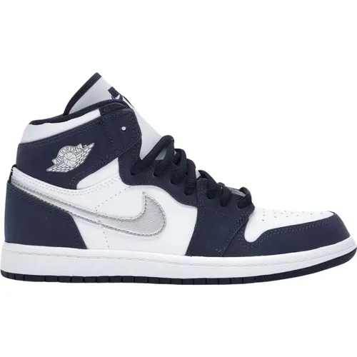 Limited Edition High Top Sneakers Midnight Navy , male, Sizes: 3 1/2 UK, 5 UK, 2 UK, 2 1/2 UK, 6 UK, 4 1/2 UK, 4 UK - Nike - Modalova