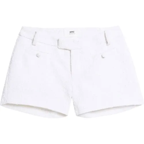 Casual Wool Mini Shorts in , female, Sizes: 2XS, XS, S, M - Ami Paris - Modalova