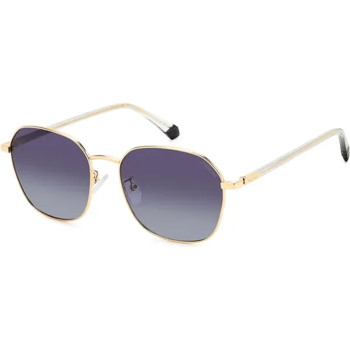 Gold/Grey Shaded Sunglasses , male, Sizes: 55 MM - Polaroid - Modalova