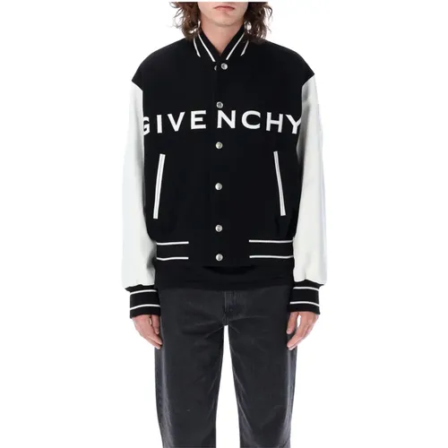 Wool & Leather Varsity Jacket , male, Sizes: S, 2XL - Givenchy - Modalova