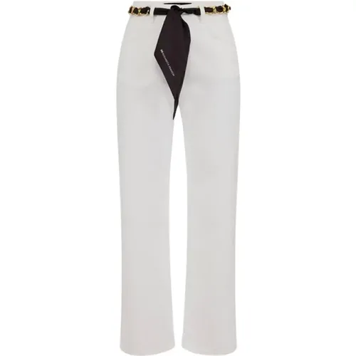 Cropped Trousers , female, Sizes: W25, W27, W29, W28, W26, W30 - Elisabetta Franchi - Modalova