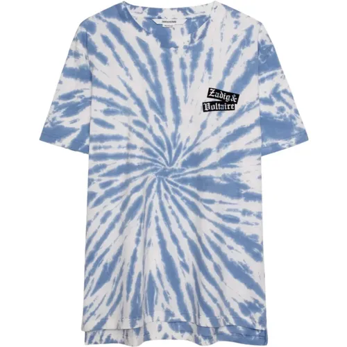 Tobias Dalmatia Tie Dye Baumwoll T-Shirt , Herren, Größe: M - Zadig & Voltaire - Modalova