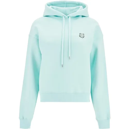 Sweatshirt mit kühnem Fuchskopf , Damen, Größe: L - Maison Kitsuné - Modalova