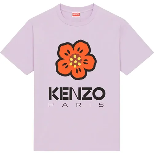 Glicine Logo Flower T-Shirt , female, Sizes: M - Kenzo - Modalova