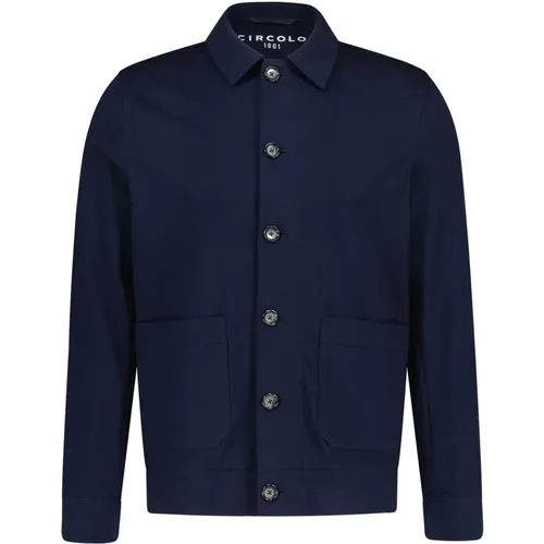 Lightweight Cotton Overshirt Jacket , male, Sizes: L, 2XL - Circolo 1901 - Modalova