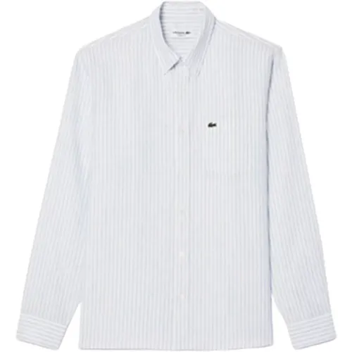 Linen Regular Fit Shirt //White , male, Sizes: M, L, 2XL, XL - Lacoste - Modalova