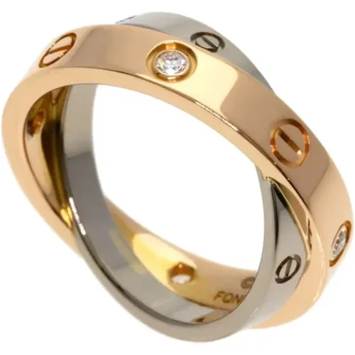 Pre-owned Rose Gold rings , female, Sizes: ONE SIZE - Cartier Vintage - Modalova