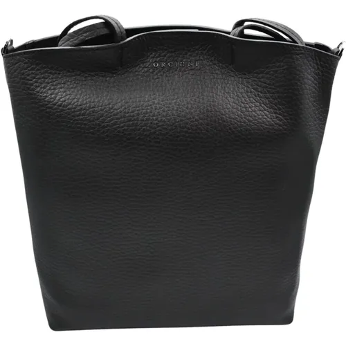 Schwarze Leder Taschen Kollektion , Damen, Größe: ONE Size - Orciani - Modalova