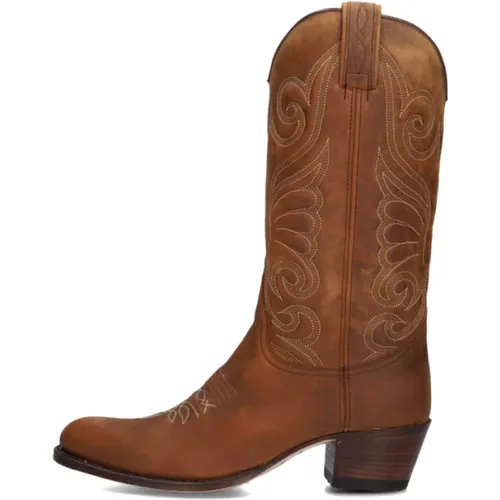 Cowboy-inspirierte Lederstiefel mit Flammenmuster - Sendra - Modalova