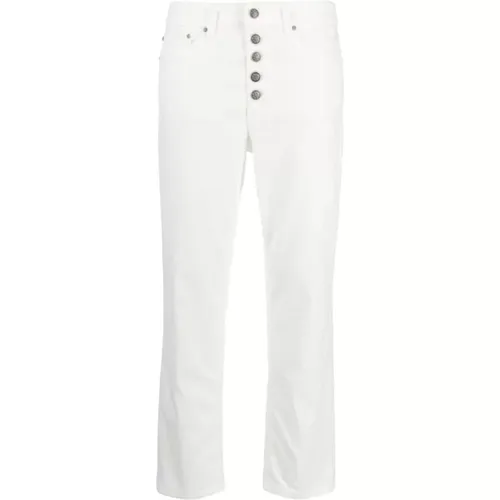 Cropped Jeans mit `Koons Bot Gioie` Design , Damen, Größe: W28 - Dondup - Modalova