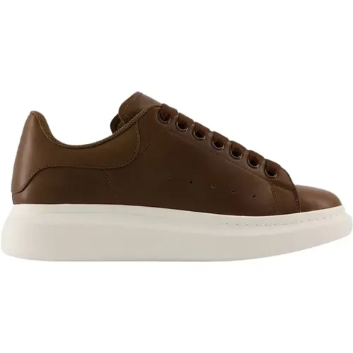 Khaki Leder Oversized Sneakers , Herren, Größe: 40 EU - alexander mcqueen - Modalova