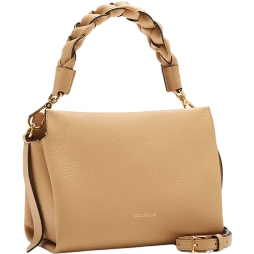 Grainy Leather Double Handbag in , female, Sizes: ONE SIZE - Coccinelle - Modalova