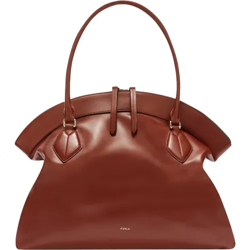 Rote Tote Tasche mit Skulpturalem Stil - Furla - Modalova