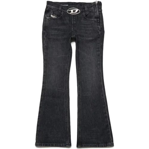 Schwarze Bootcut-Jeans mit Schnalle - 1969 D-Ebbey - Diesel - Modalova