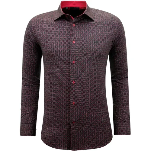 Shirt with Print - Long-sleeved and Slim Fit for Men - 3137 , male, Sizes: 3XL, M, XL, L, S - Gentile Bellini - Modalova