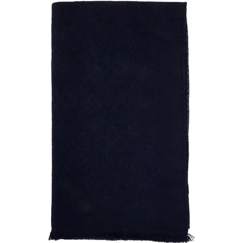 Wool Fringed Scarf , male, Sizes: ONE SIZE - Tagliatore - Modalova