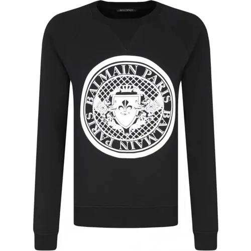 Iconic Baumwoll-Sweatshirt für Lässige Garderobe - Balmain - Modalova