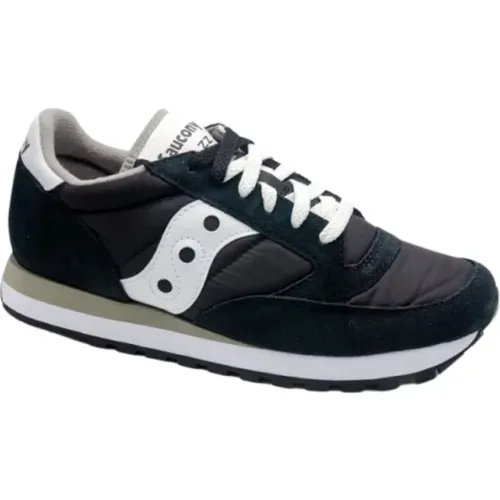 Schwarze und Weiße Wildleder Nylon Schuhe - Saucony - Modalova