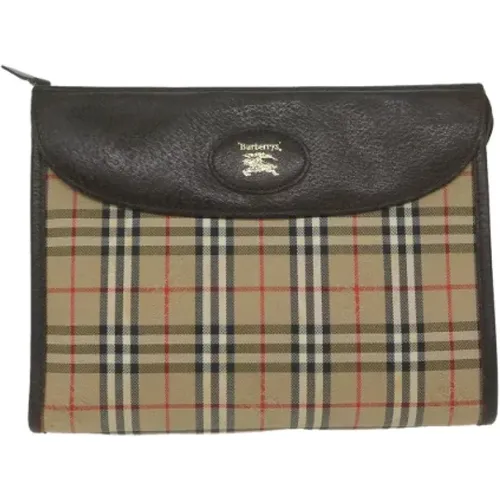 Pre-owned Canvas clutches , female, Sizes: ONE SIZE - Burberry Vintage - Modalova