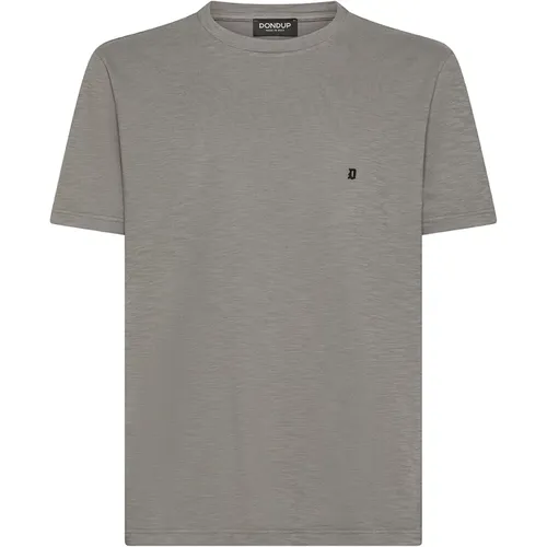 Grey T-shirts and Polos , male, Sizes: M, 2XL, L - Dondup - Modalova