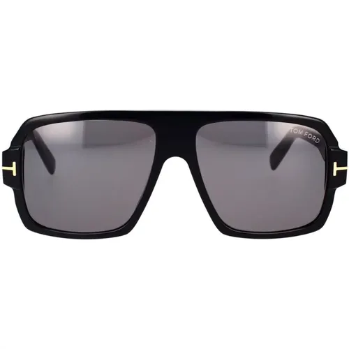 Klassische quadratische Sonnenbrille , unisex, Größe: 58 MM - Tom Ford - Modalova