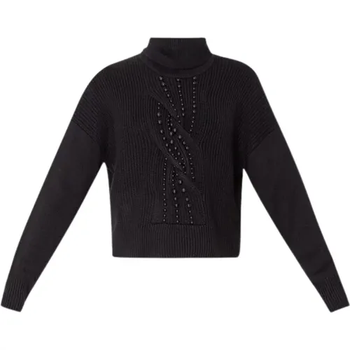 Braided Pearl Knit Sweater , female, Sizes: L - Liu Jo - Modalova