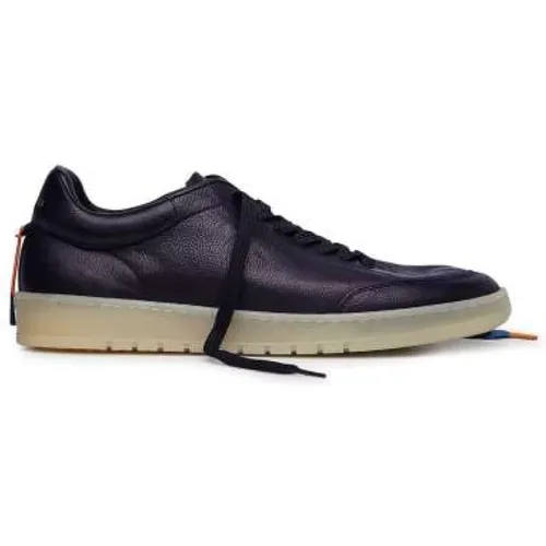 Navy Premium Leather Sneakers , male, Sizes: 6 UK, 9 UK - Barracuda - Modalova