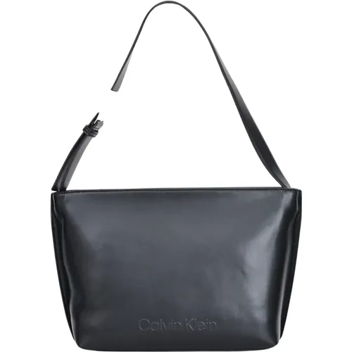 Schwarze Shopper-Tasche mit Eleganten Details - Calvin Klein - Modalova