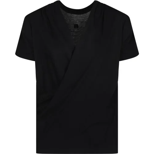 Draped T-Shirt , female, Sizes: M, S - Givenchy - Modalova